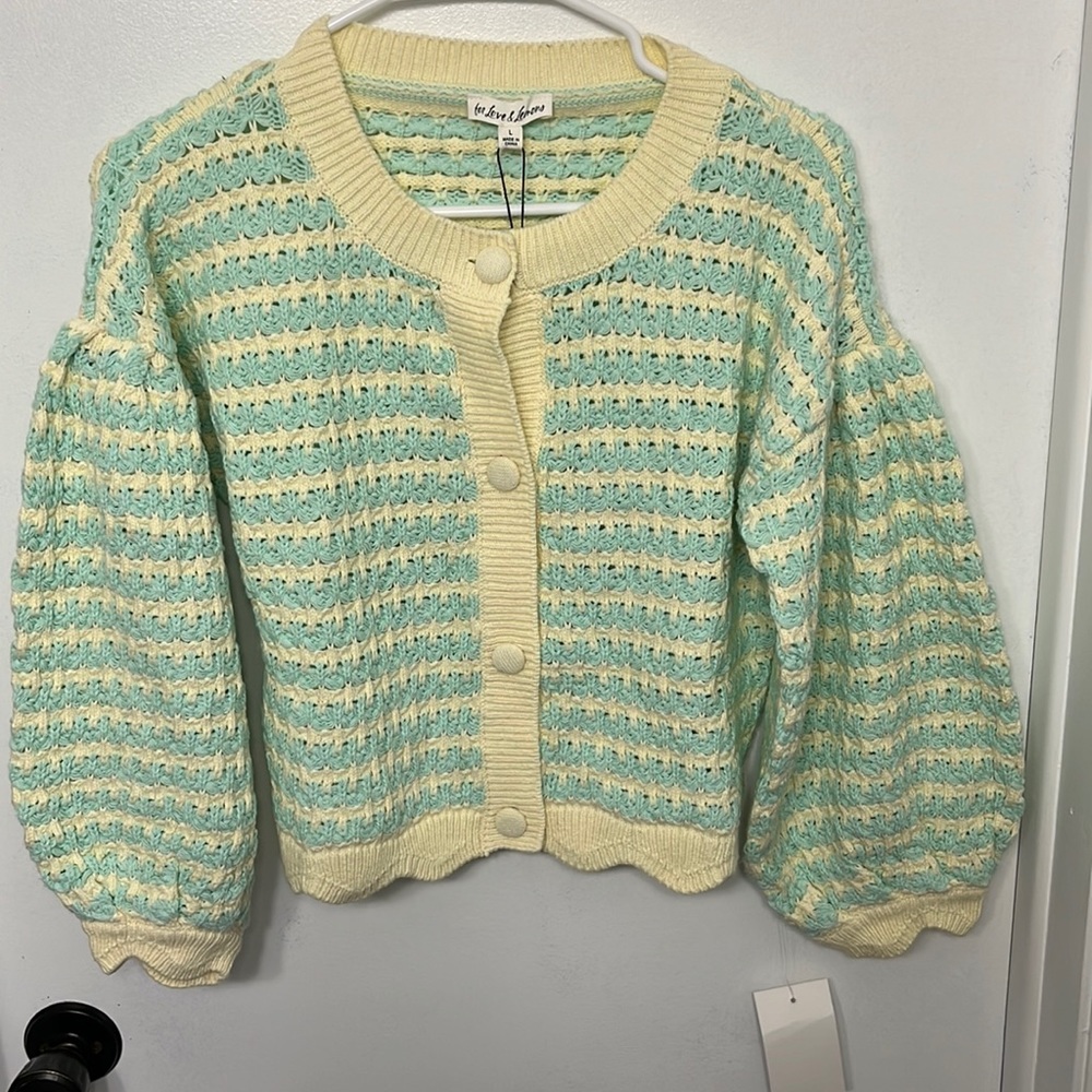 Bubble Sleeved Cartigan Sweater (NEW)